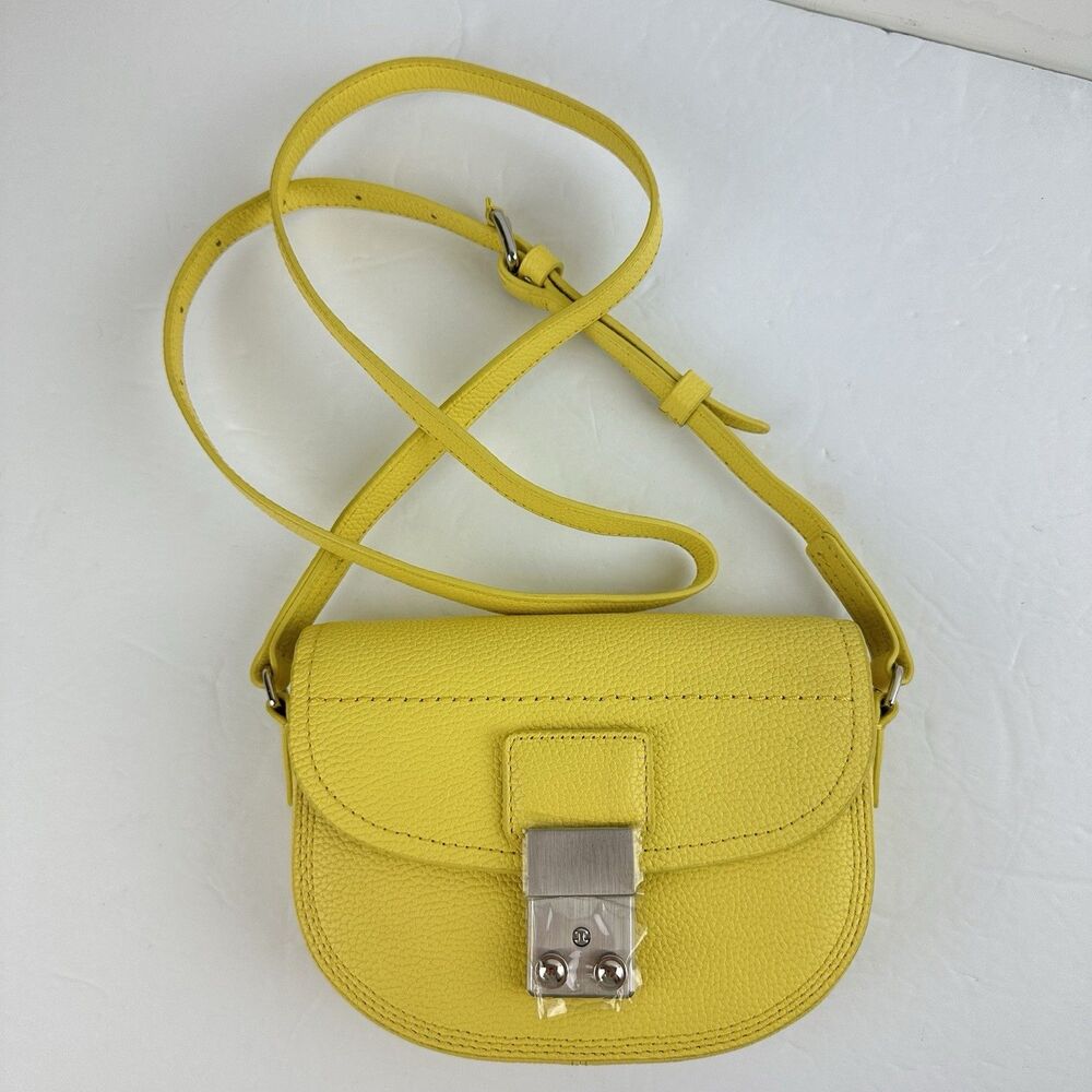 3.1 Phillip Lim Pashli Mini Saddle Crossbody Bag Sunshine Yellow Leather NWOT